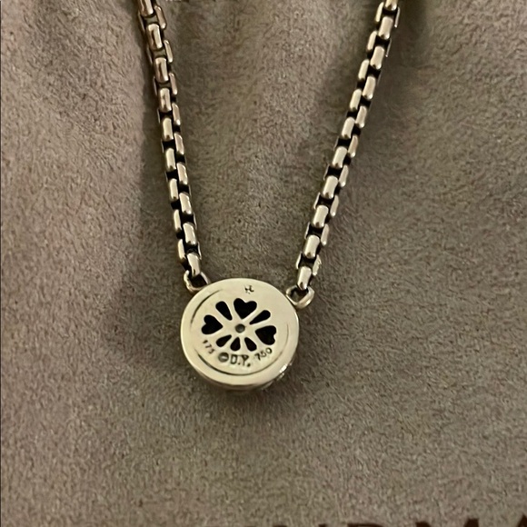 David Yurman Cookie Collection- Sterling and Diamond Necklace with Gold Accents - Picture 3 of 4